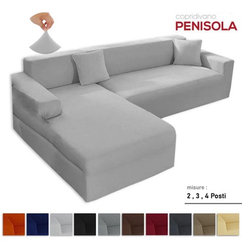 Copridivano con penisola - copridivano,
